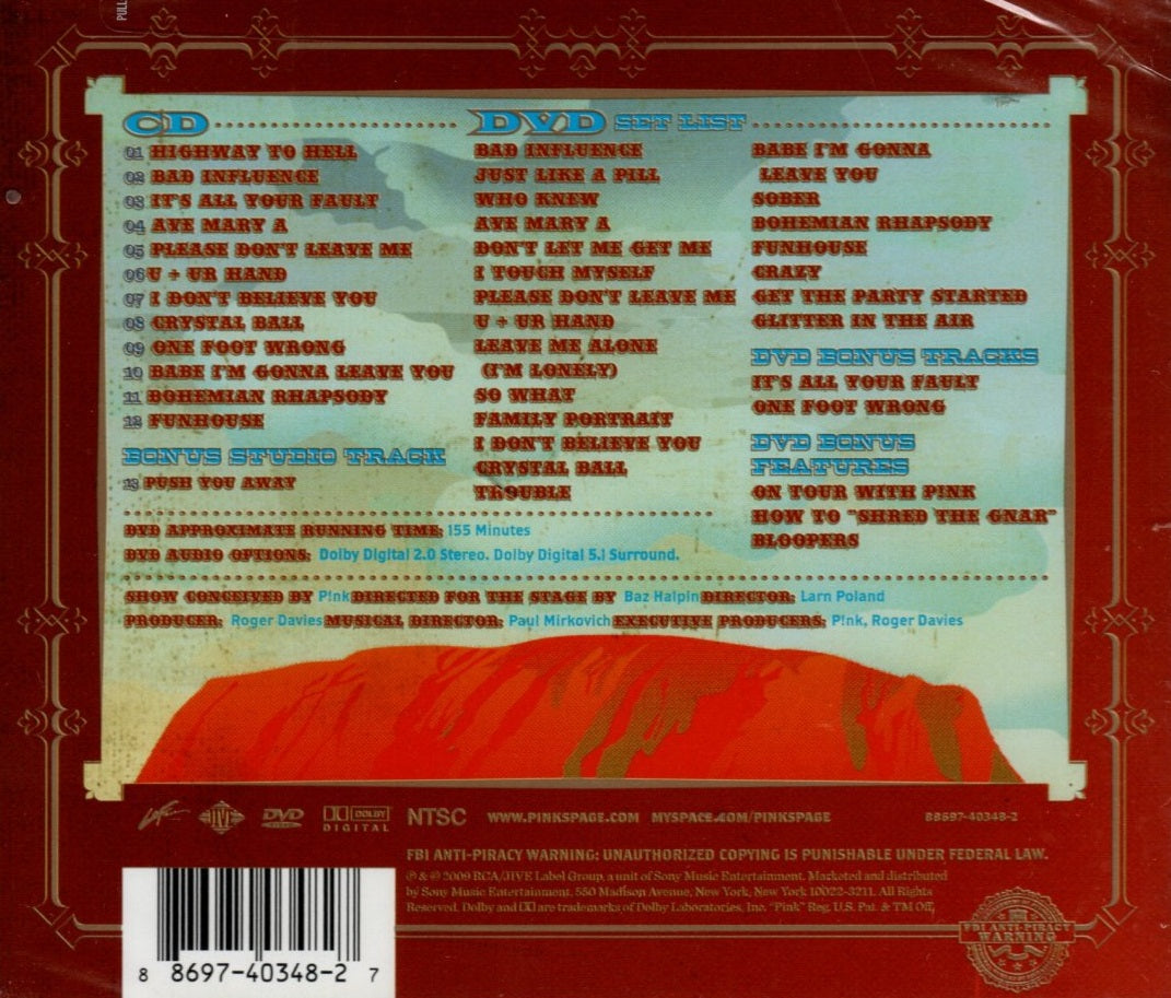 CD + DVD P!NK – Funhouse Tour - Live In Australia