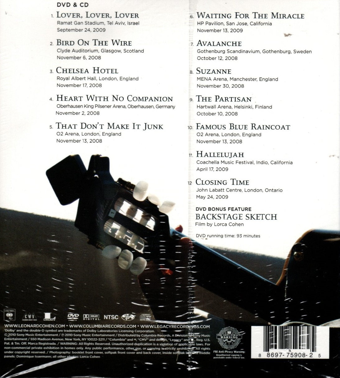 DVD + CD Leonard Cohen – Songs From The Road