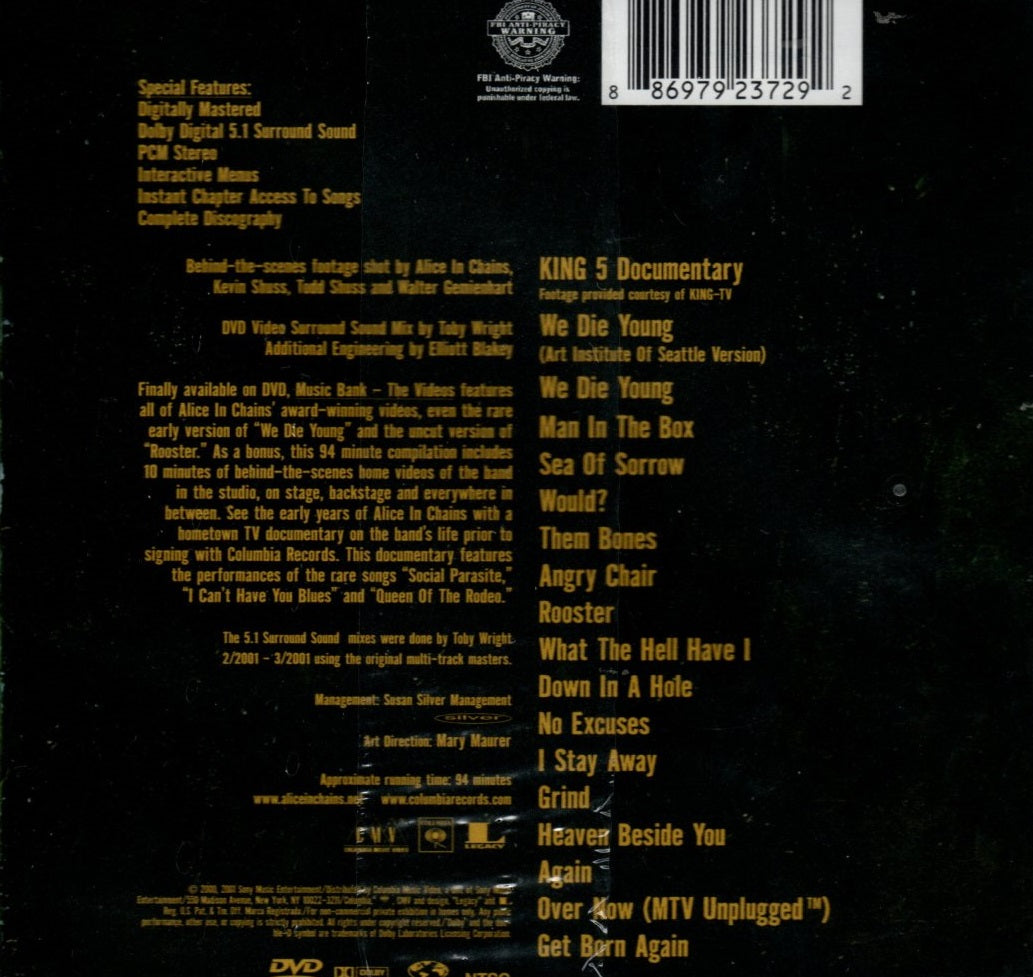 CD Alice In Chains – Music Bank - The Videos