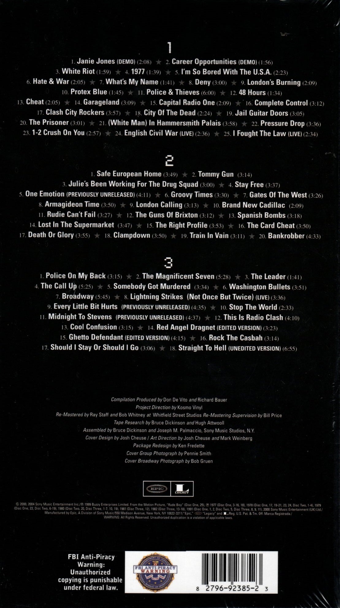 CD X3 The Clash – Clash On Broadway