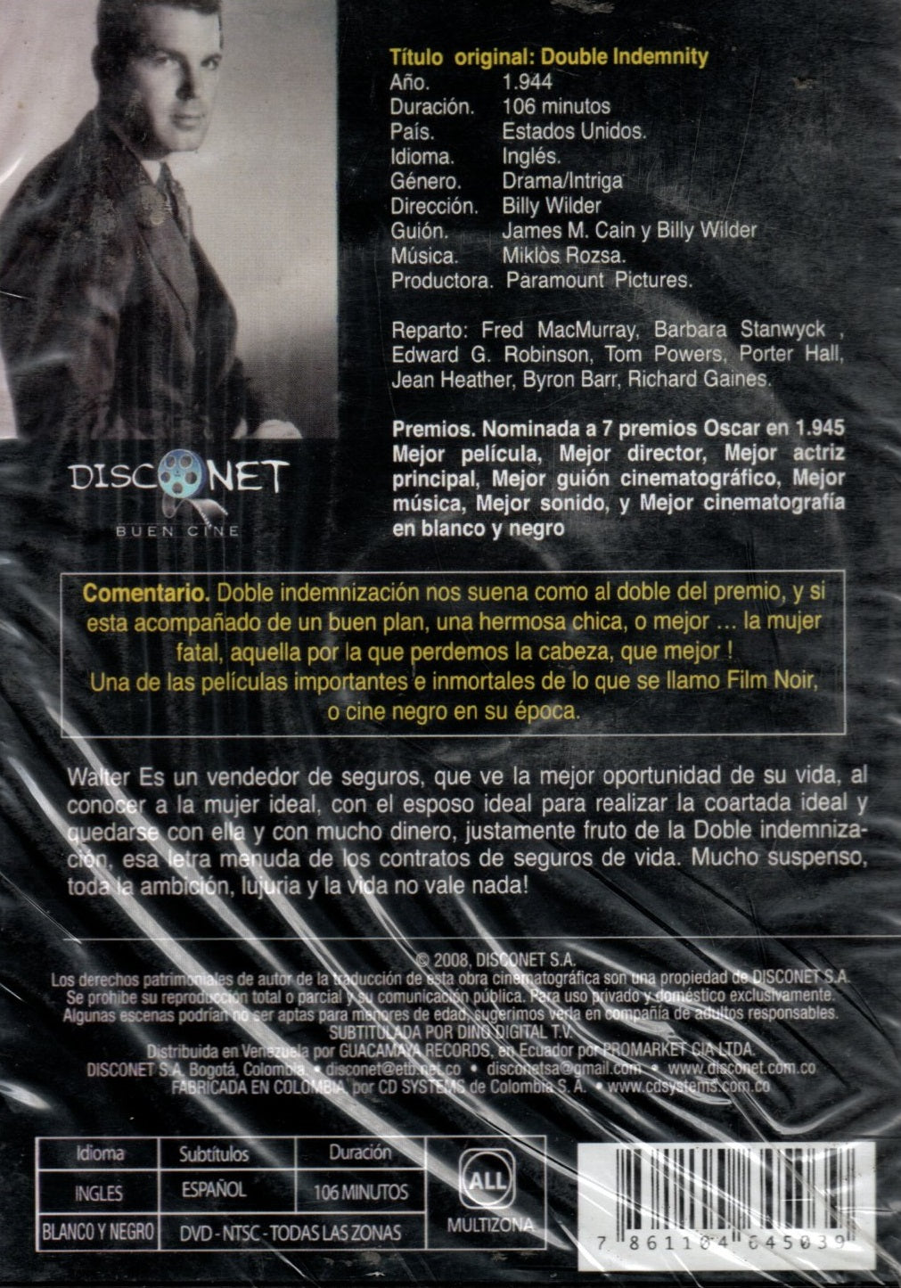 DVD 100 CLASICOS DOBLE INDEMNIZACION