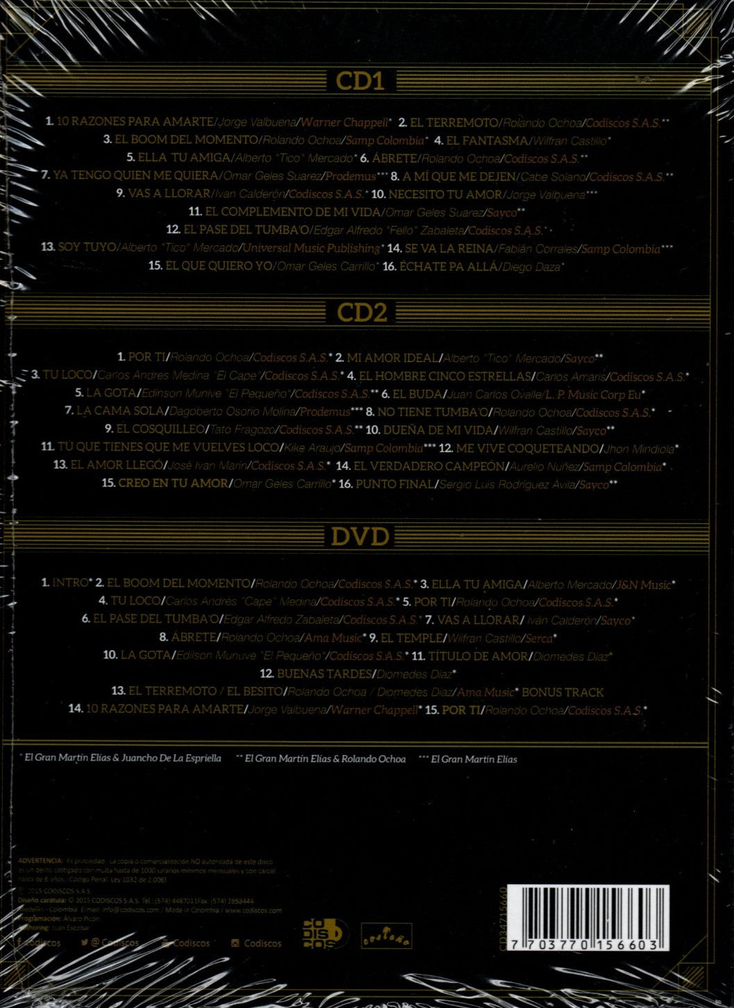 CDX2+DVD Martin Elias - Grandes Éxitos