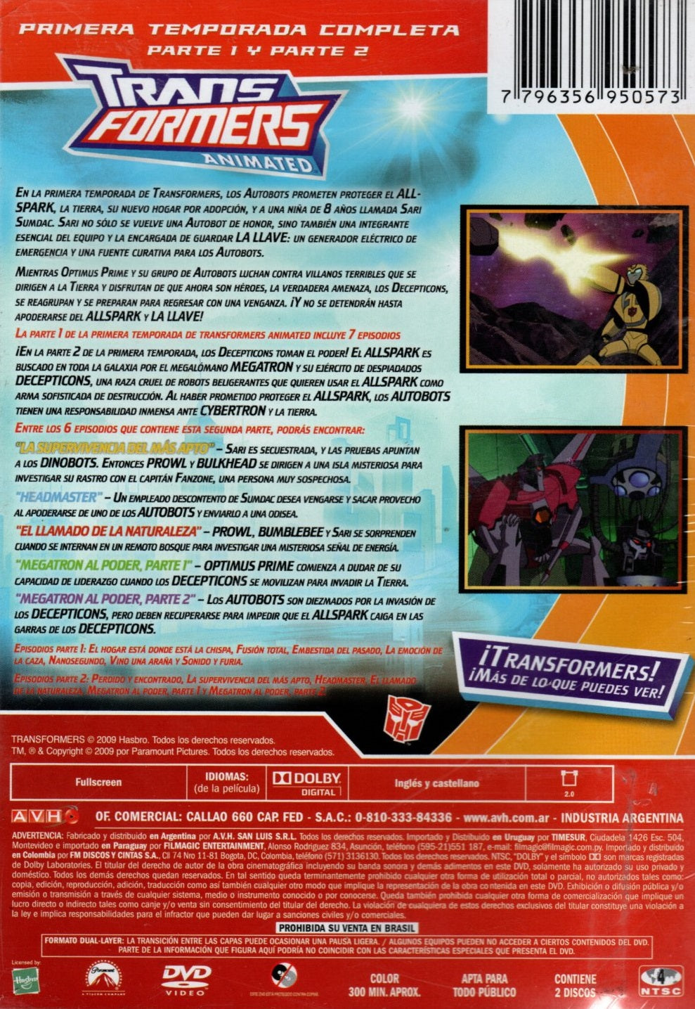 DVD TRANSFORMERS ANIMATED 1 TEMP