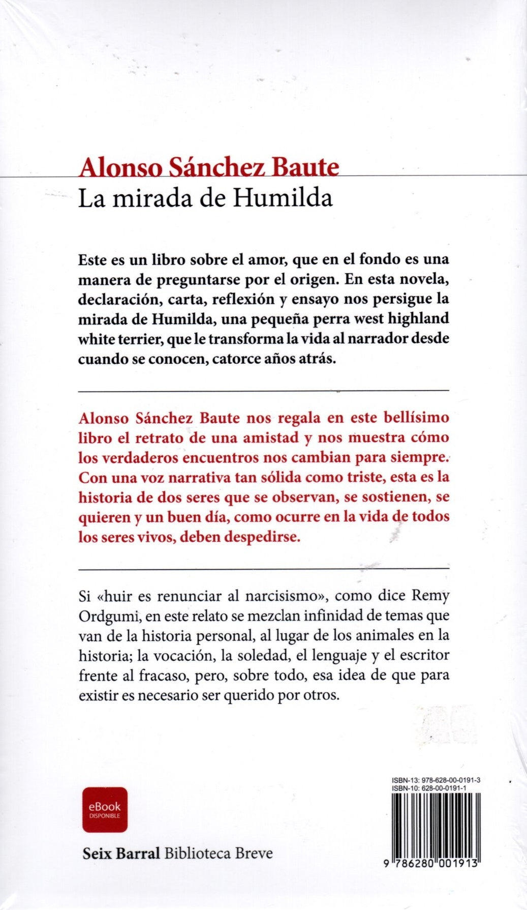 Libro Alonso Sánchez Baute - La Mirada De Humilda