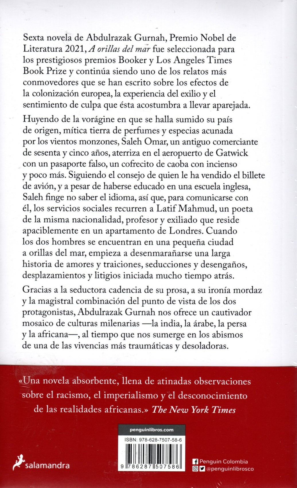 Libro Abdulrazak Gurnah - A Orillas Del Mar