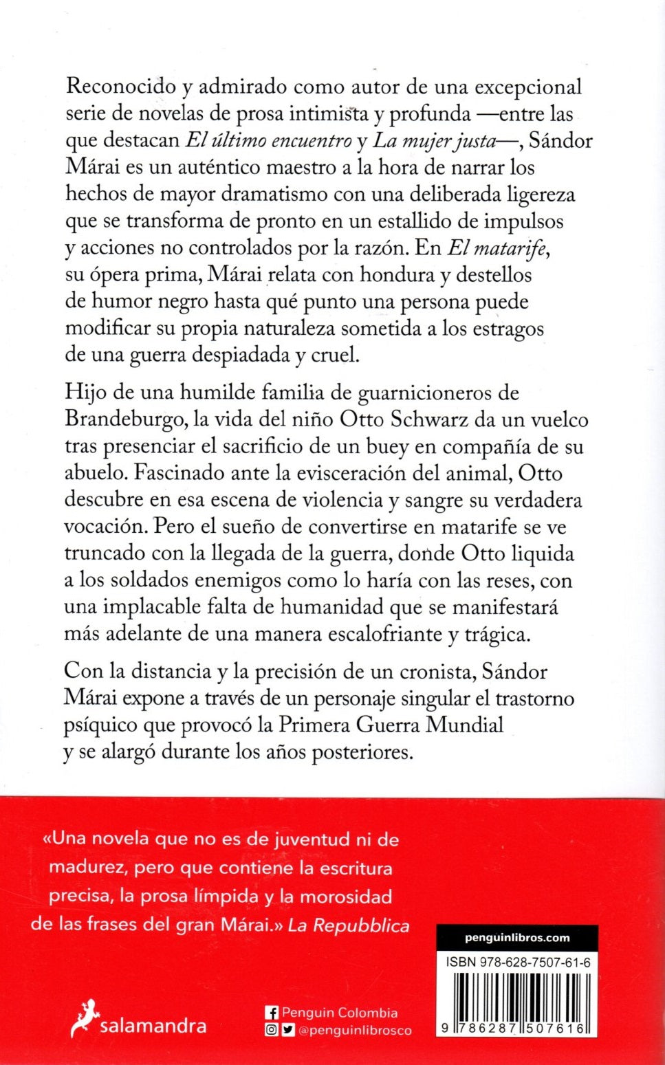 Libro Sándor Márai - El Matarife