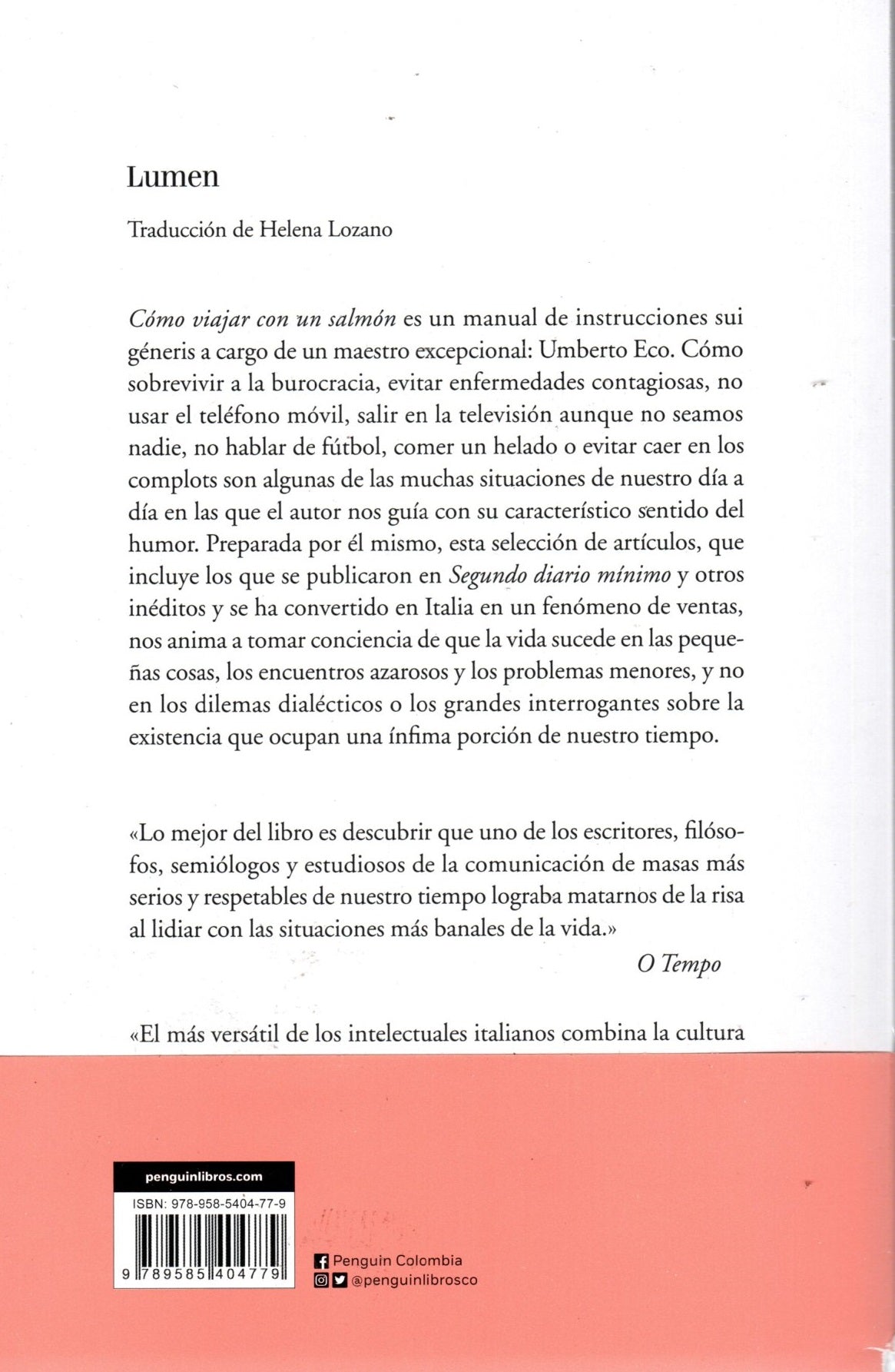 Libro Umberto Eco - Cómo Viajar Con Un Salmón