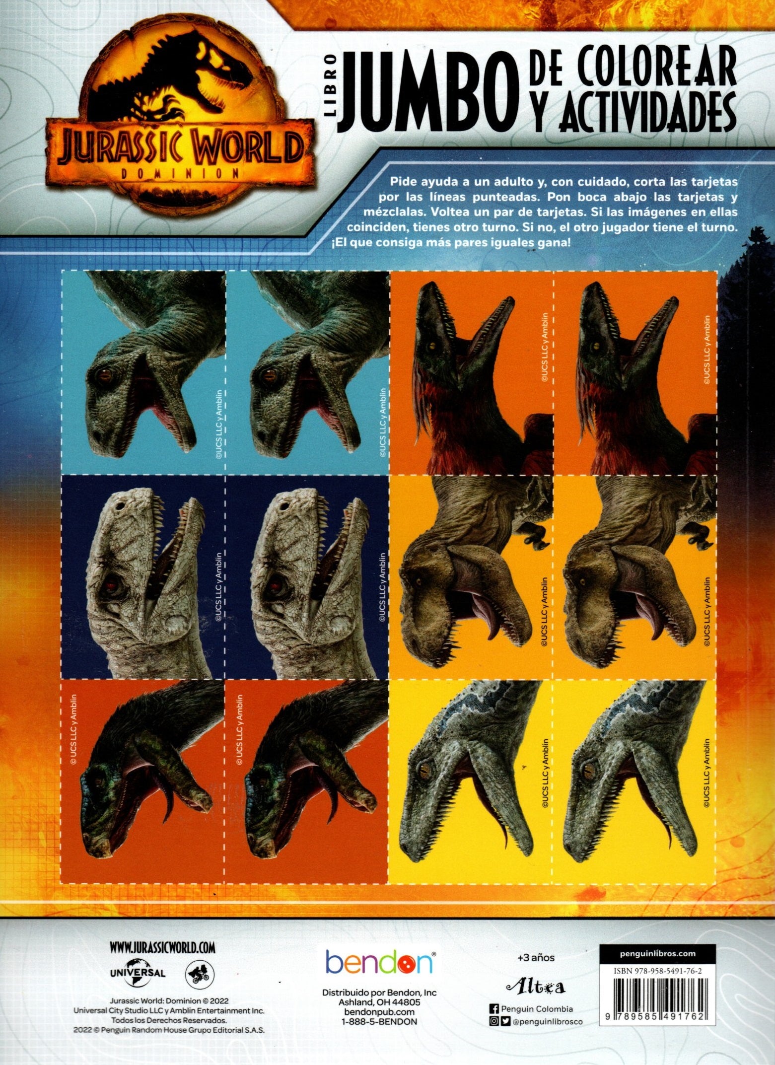 Libro Jurassic World - Jumbo De Colorear Y Actividades