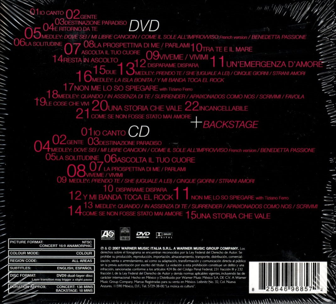 CD + DVD Laura Pausini - San Siro 2007