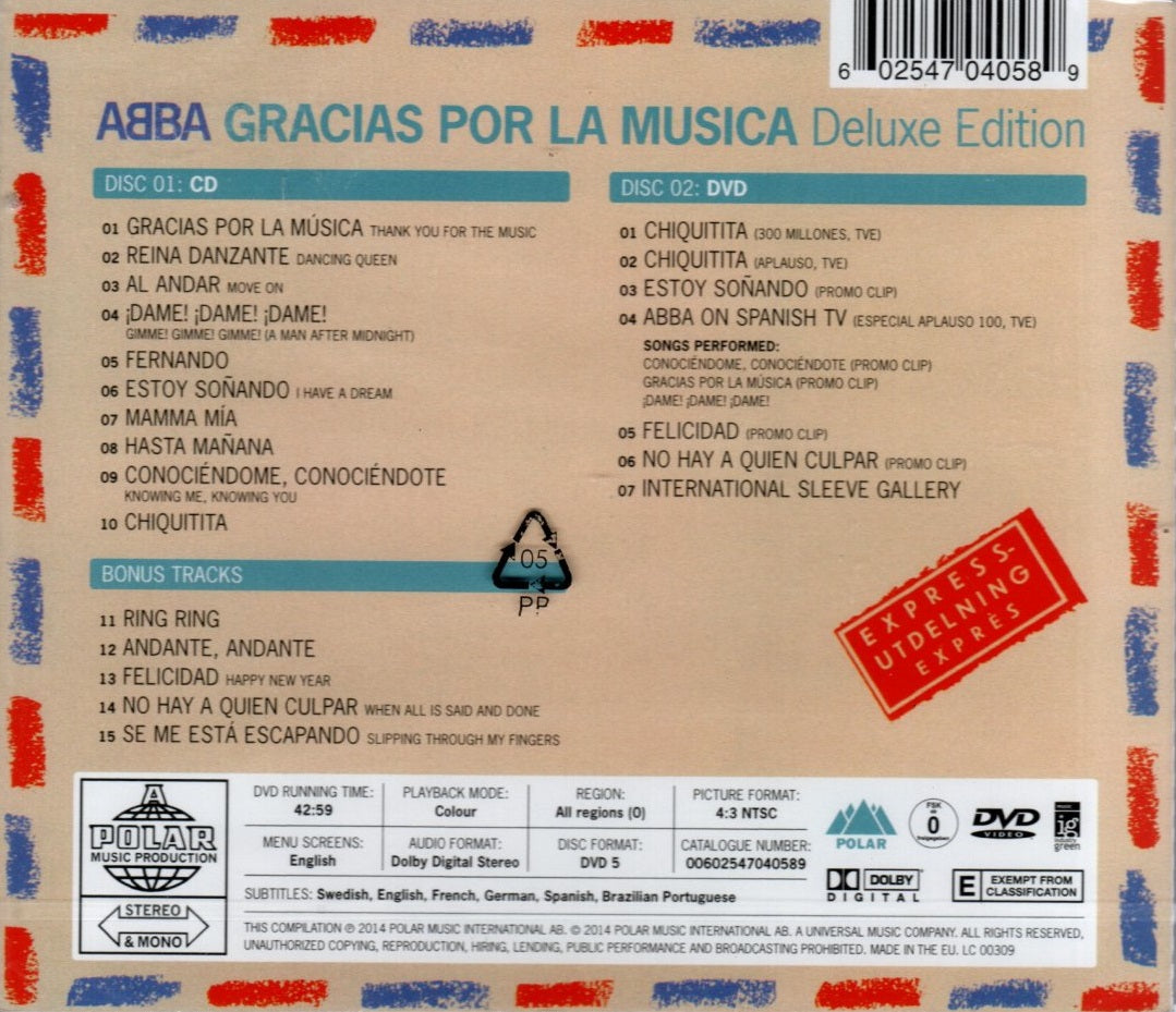 CD + DVD ABBA – Gracias Por La Musica