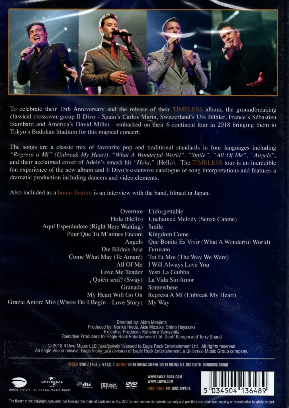 DVD II Divo - Timeless Live In Japan