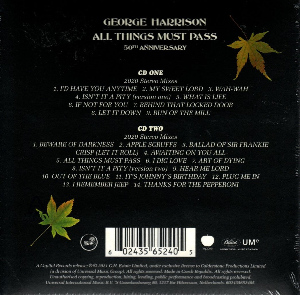 CD X2 George Harrison – All Things Must Pass (50th Anniversary)