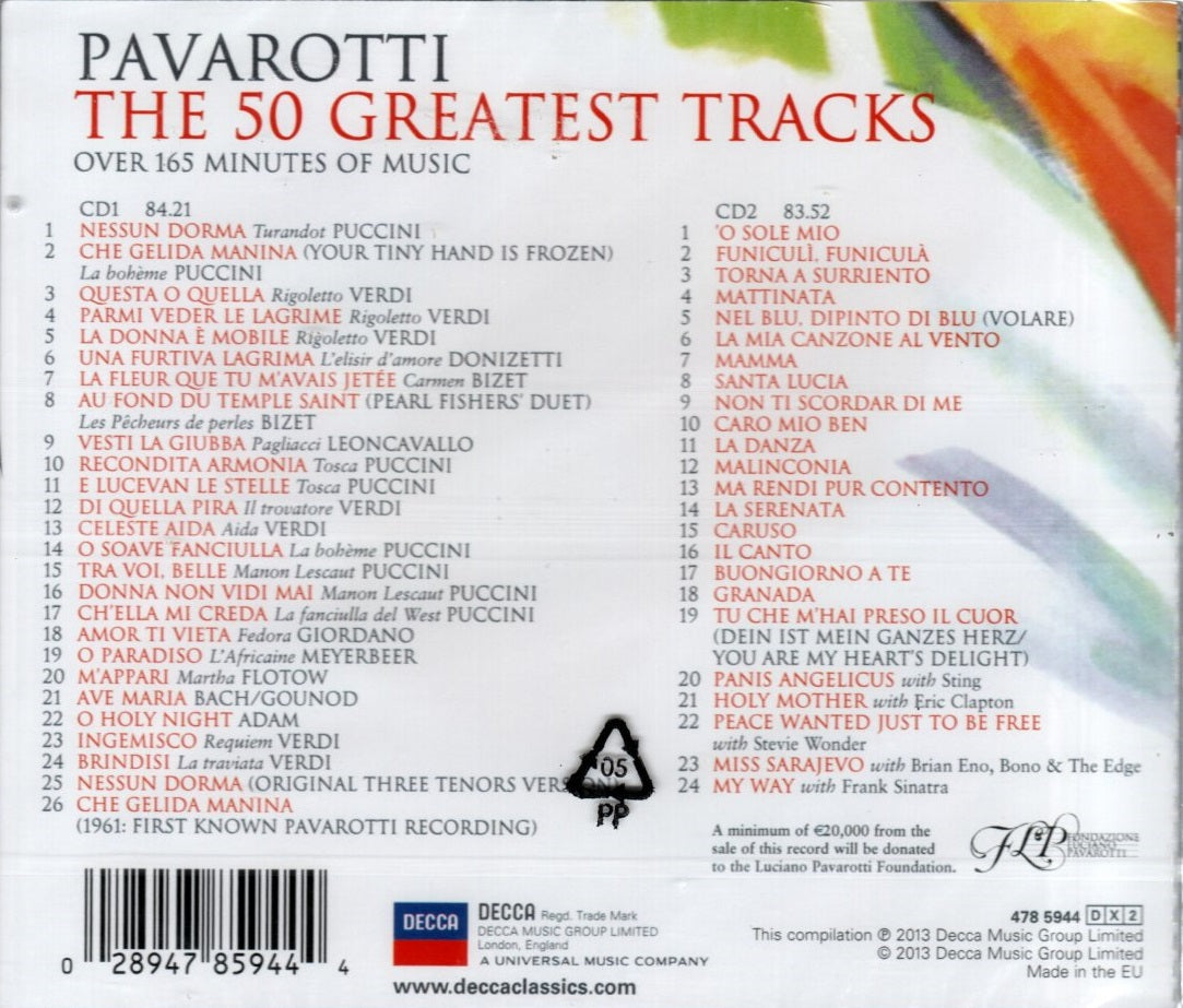 CDX2 Pavarotti - The 50 Greatest Tracks
