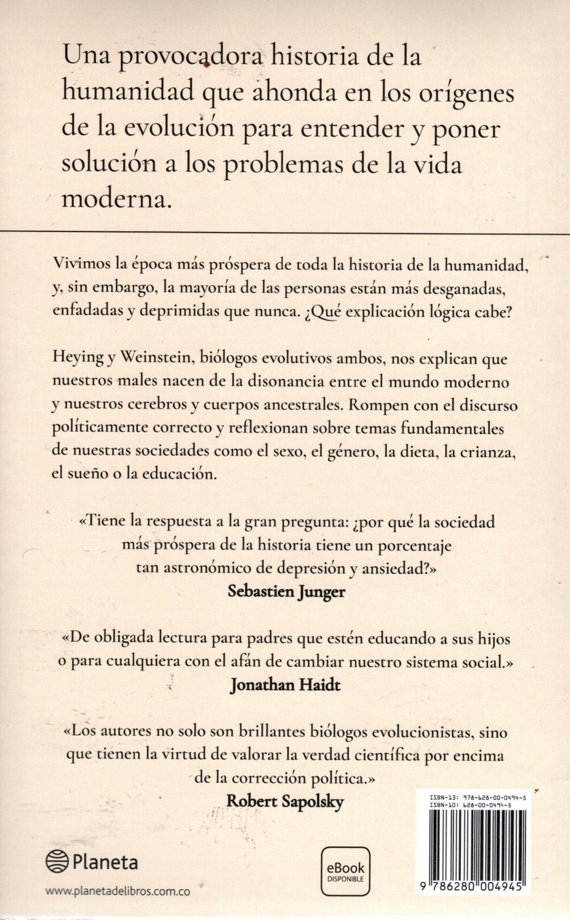 Libro Heather Heying Y Bret Weinstein - Guía Del Cazador Recolector Para El Siglo XXI