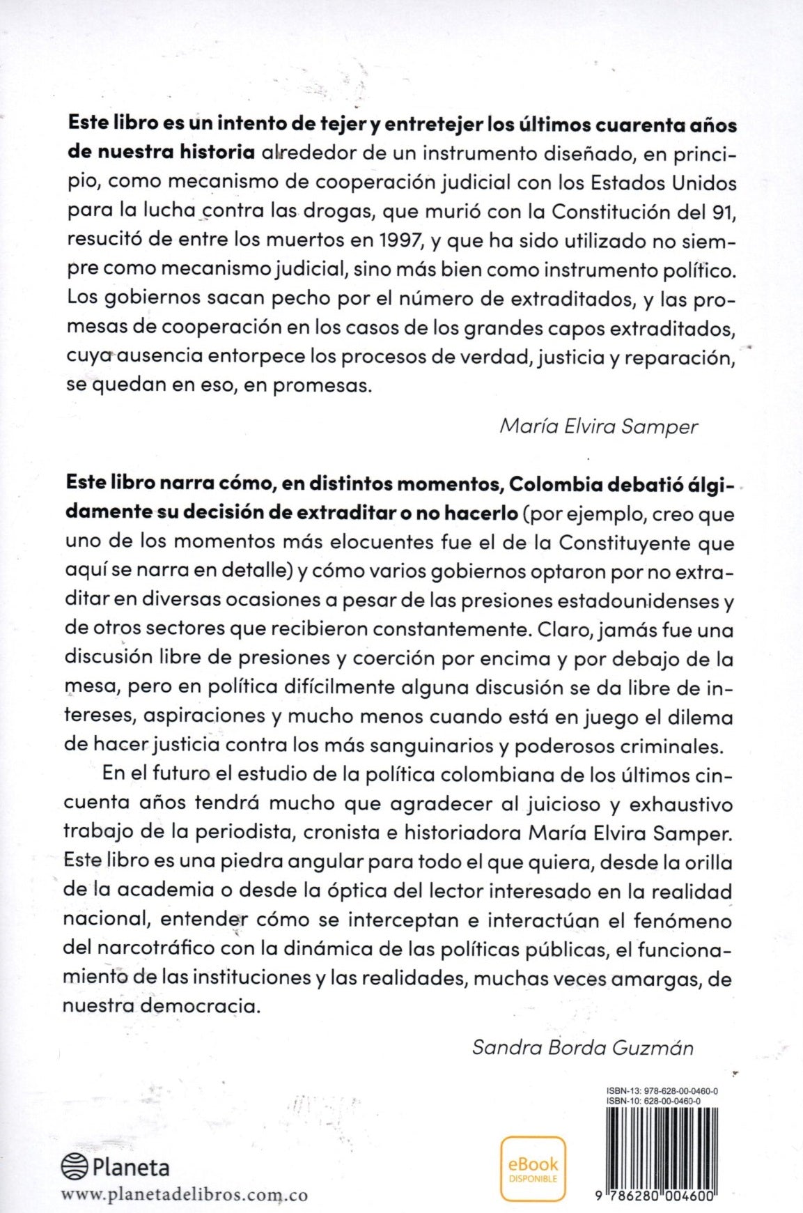 Libro María Elvira Samper - Extradición