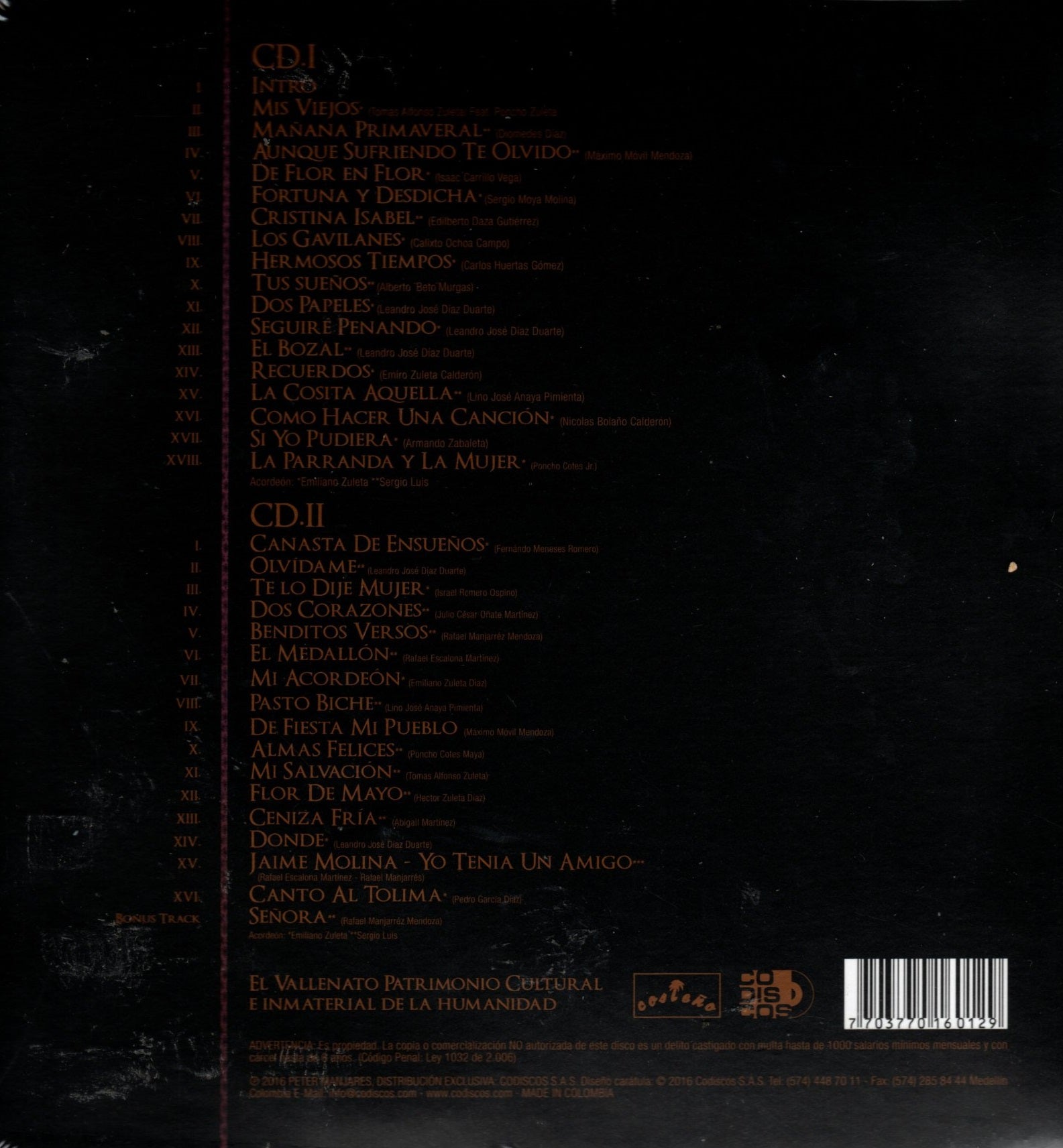 CDX2 Peter Manjarrés - Solo Clásicos Vol. 2. Cuatro décadas