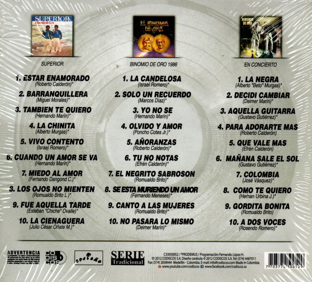 CD X3 Binomio De Oro - Serie Tradicional Vol 5