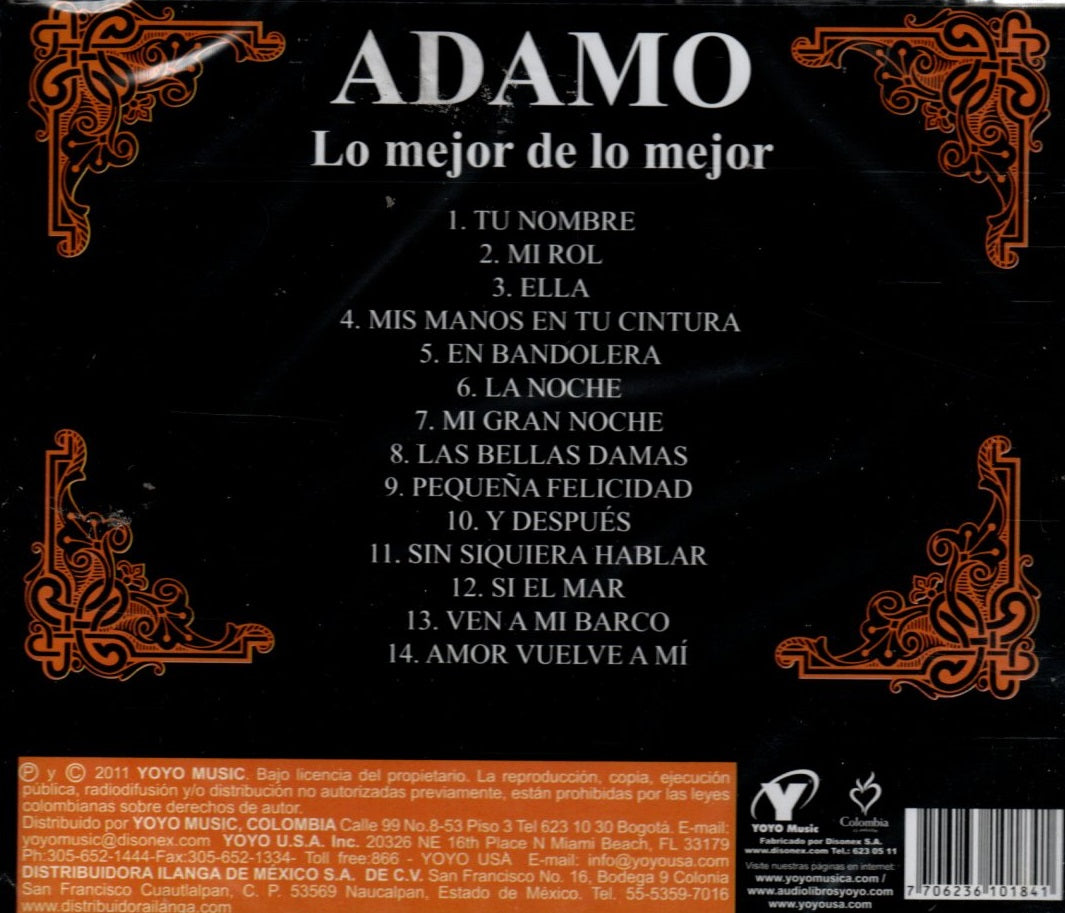 CD Adamo -Series Inmortales / Lo mejor de lo mejor