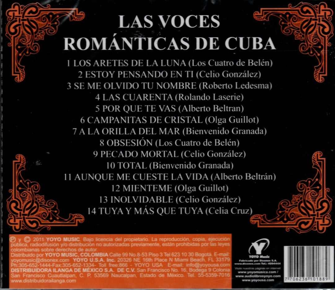 CD Las Voces Románticas de Cuba - Series Inmortales / Versiones Originales