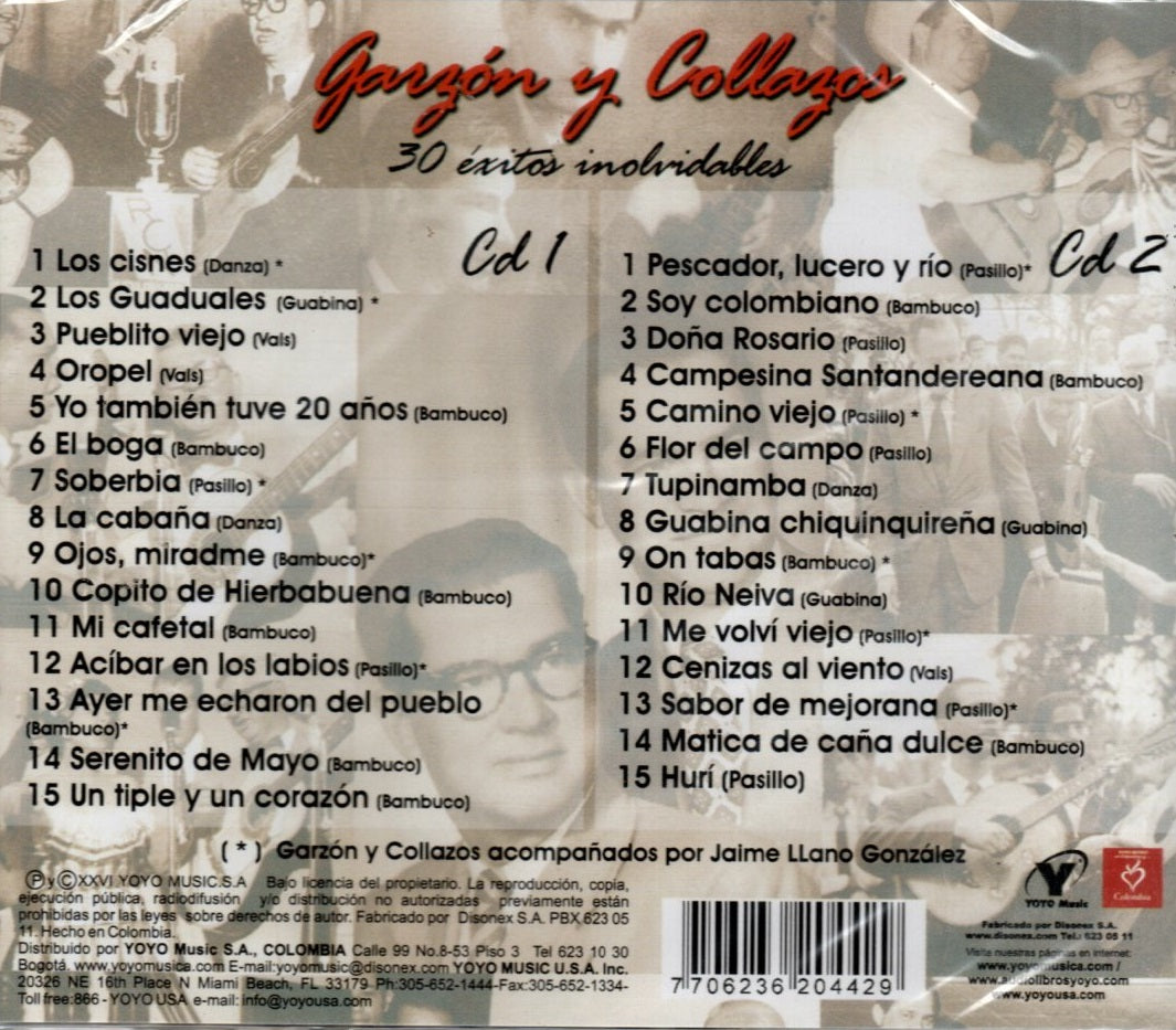 CDX2 Garzón Y Collazos - 30 éxitos Inolvidables
