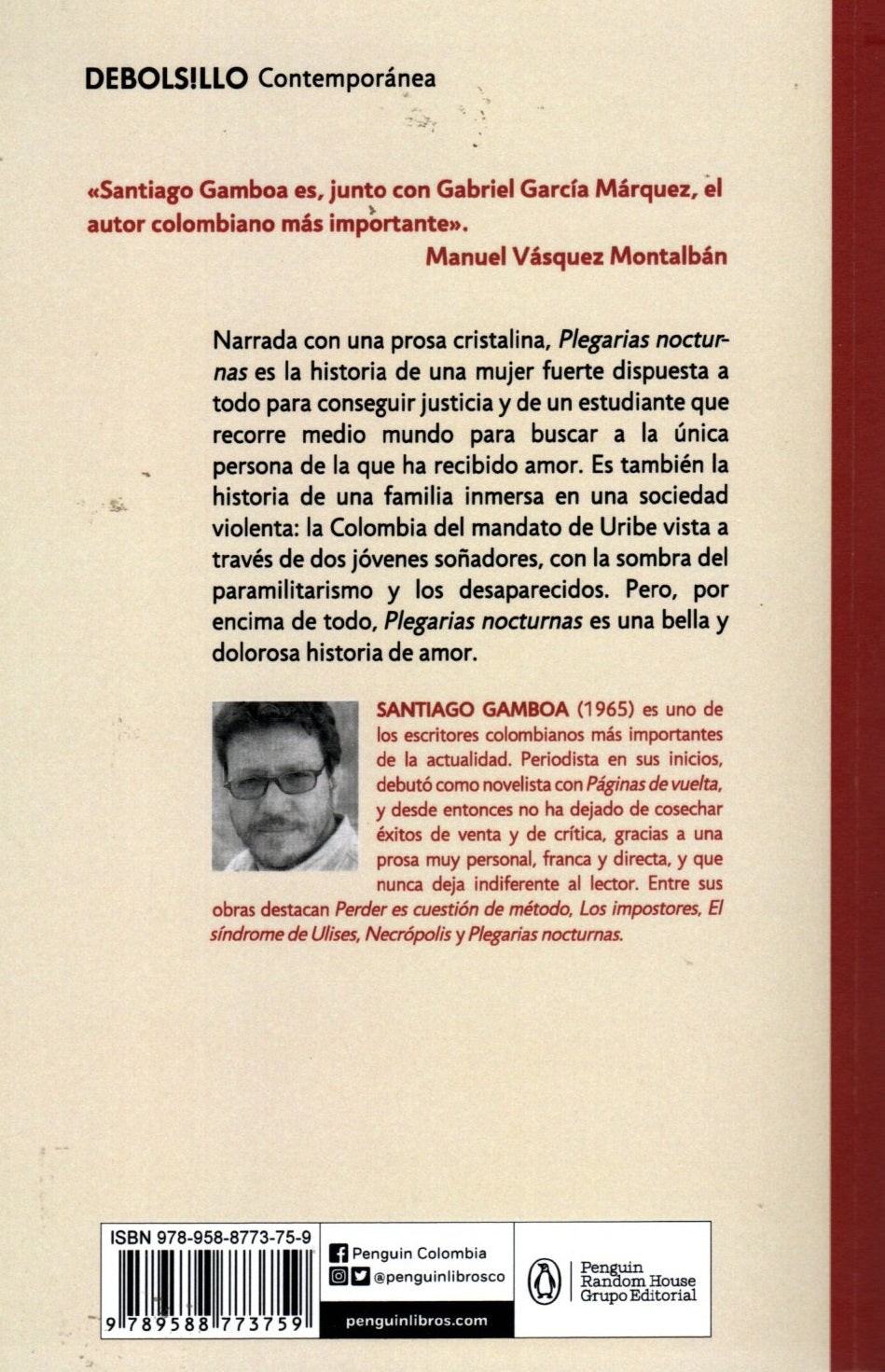 Libro Santiago Gamboa - Plegarias Nocturnas