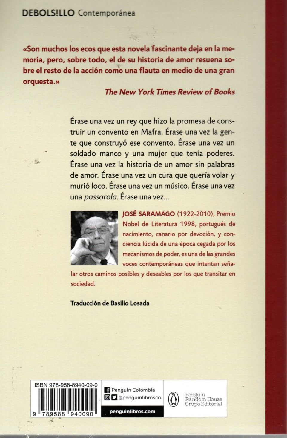 Libro José Saramago - Memorial del convento