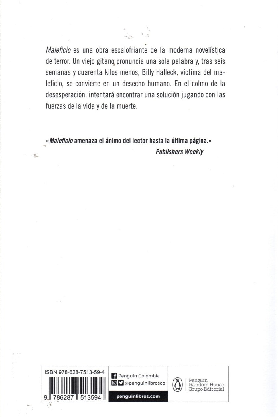 Libro Stephen King - Maleficio