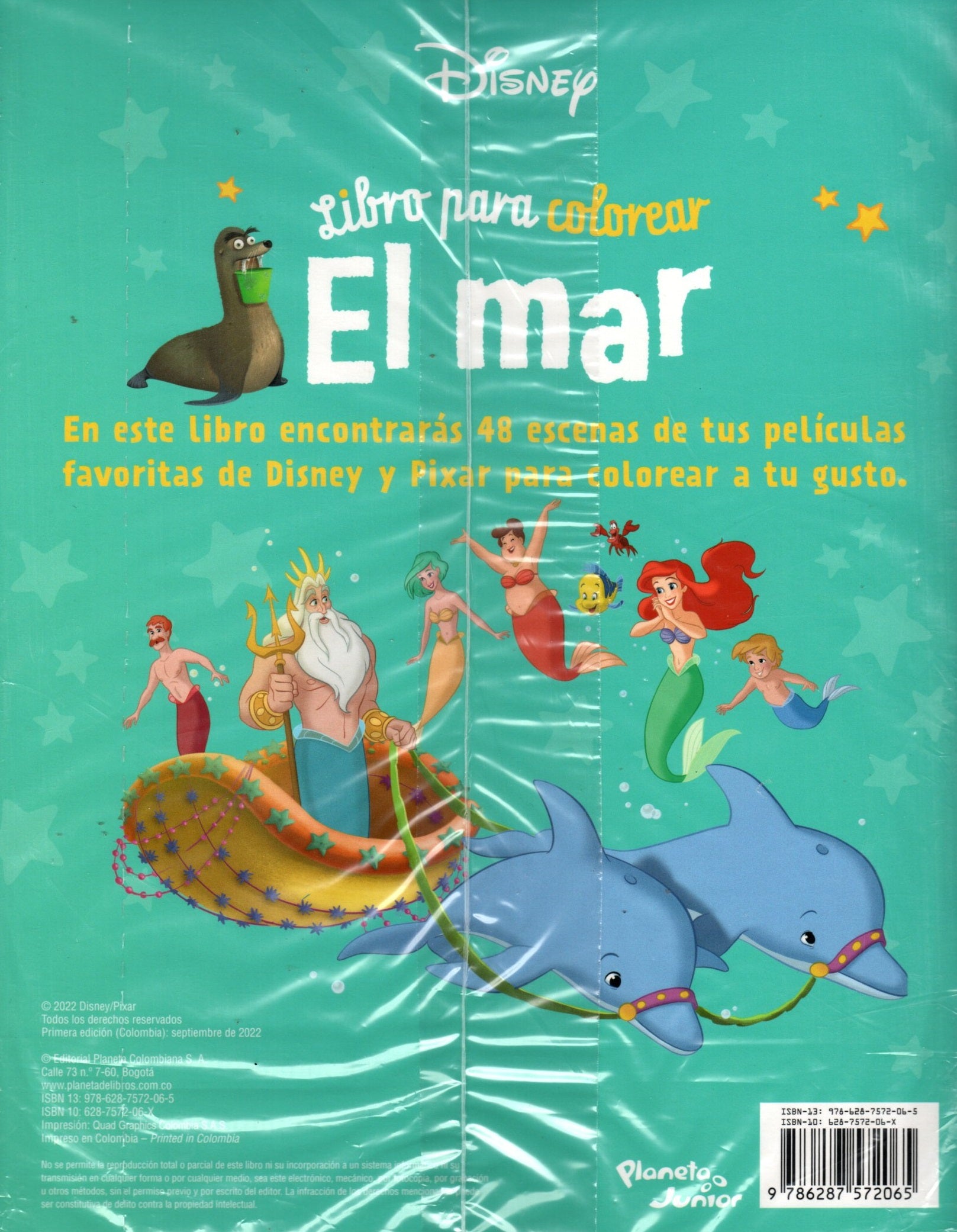 Libro Disney - Libro para colorear. El mar