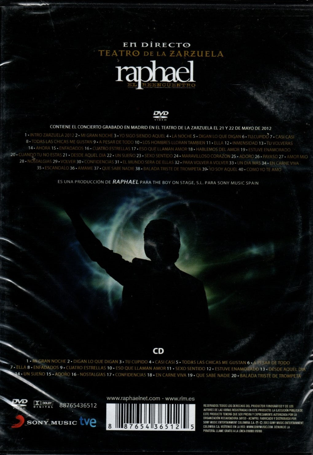 CD+DVD Raphael – El Reencuentro (En Directo Teatro De La Zarzuela)