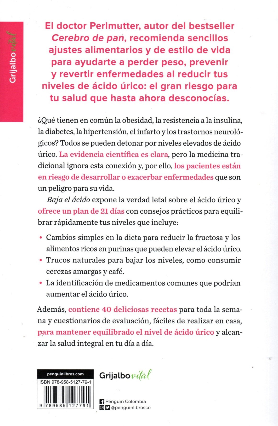 Libro David Perlmutter - Baja el acido