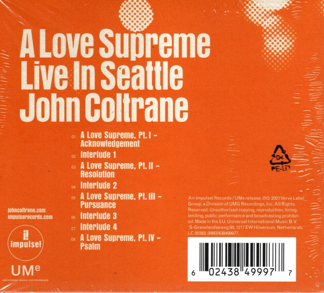 CD John Coltrane – A Love Supreme: Live In Seattle