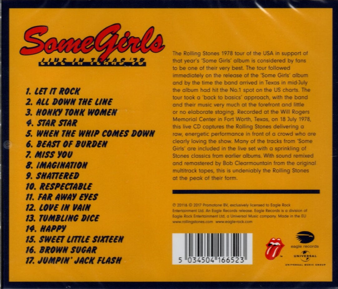 CD The Rolling Stones – Some Girls Live In Texas 78