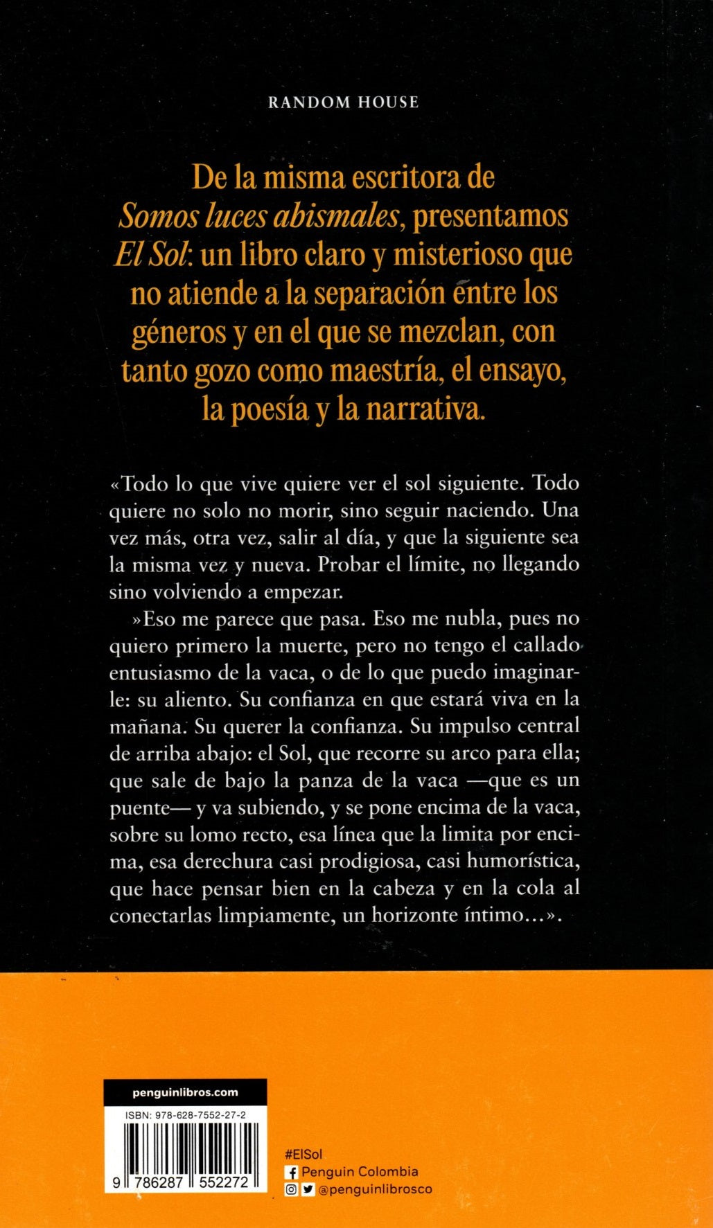 Libro Carolina Sanín Paz - El sol