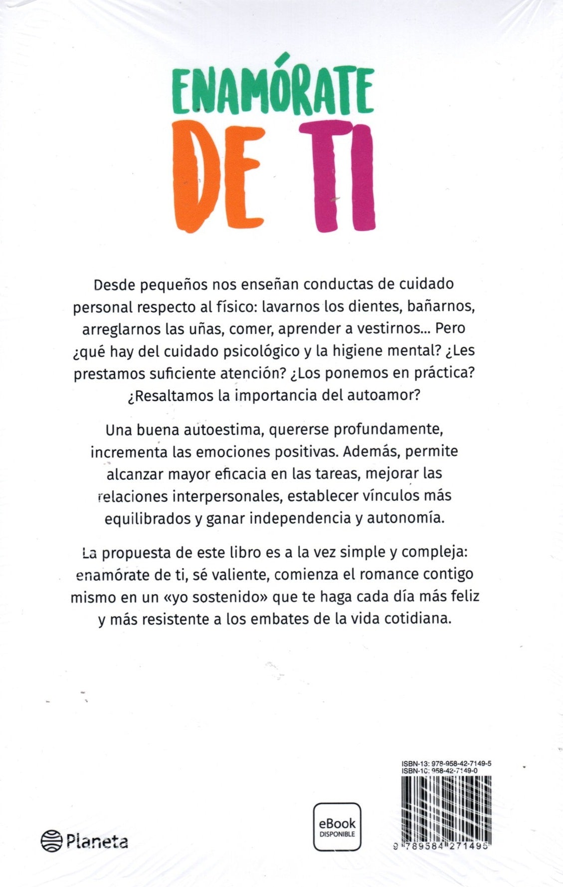 Libro Walter Riso - Enamórate de ti