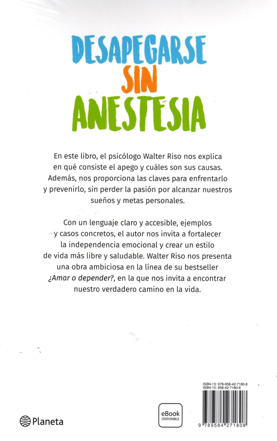 Libro Walter Riso - Desapegarse sin anestesia