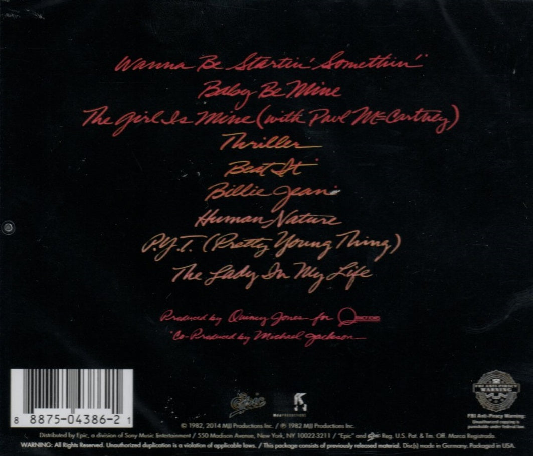 CD Michael Jackson – Thriller