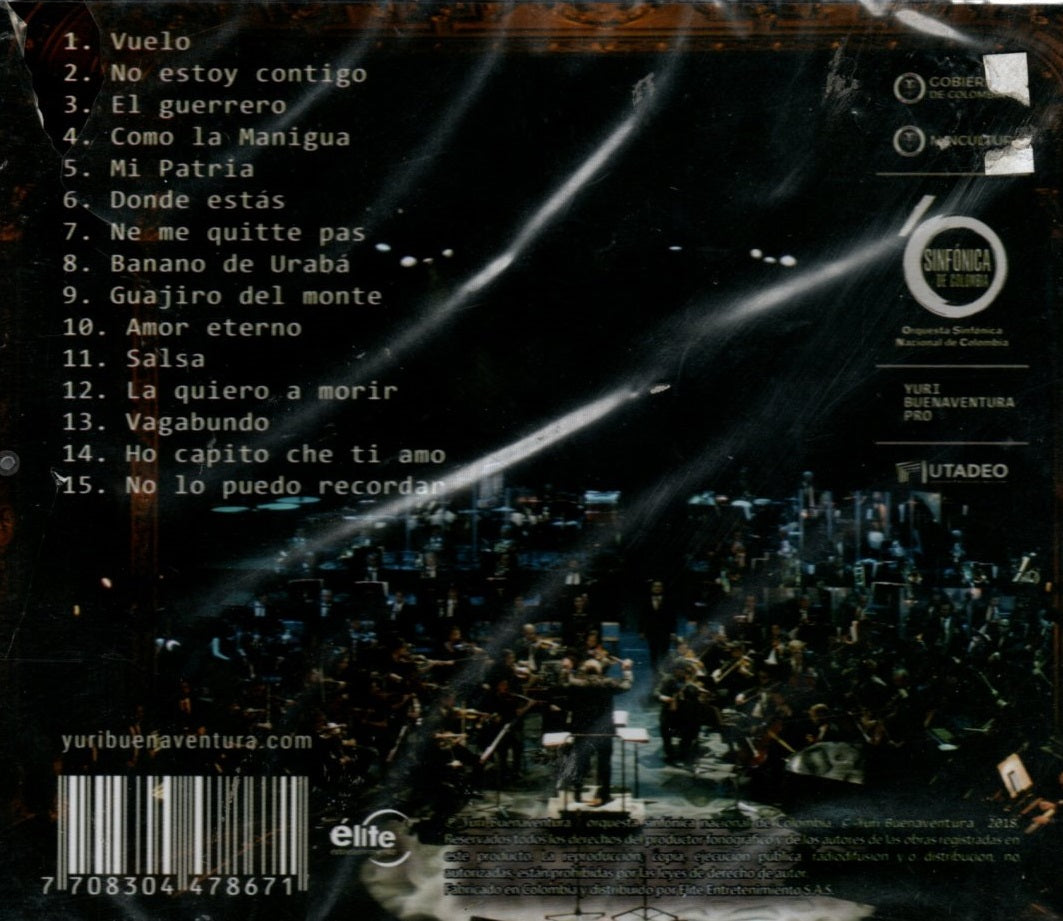 CD Yuri Buenaventura - Manigua. Orquesta Sinfónica Nacional De Colombia