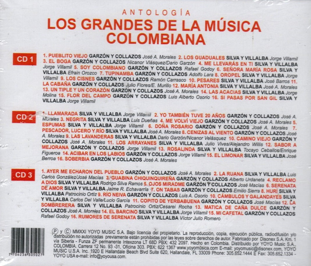 CDX3 Garzón Y Collazos & Silva Y Villalba - Los Grandes De La Música Colombiana