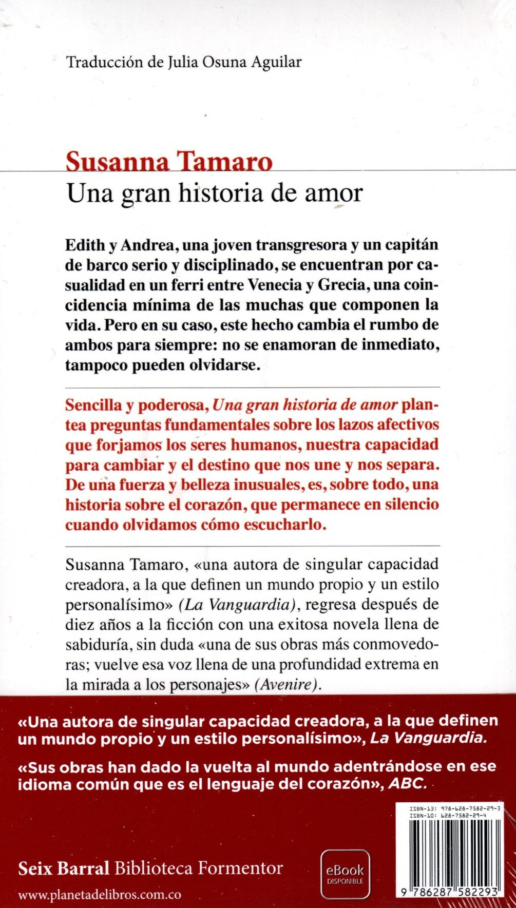 Libro Susanna Tamaro - Una gran historia de amor