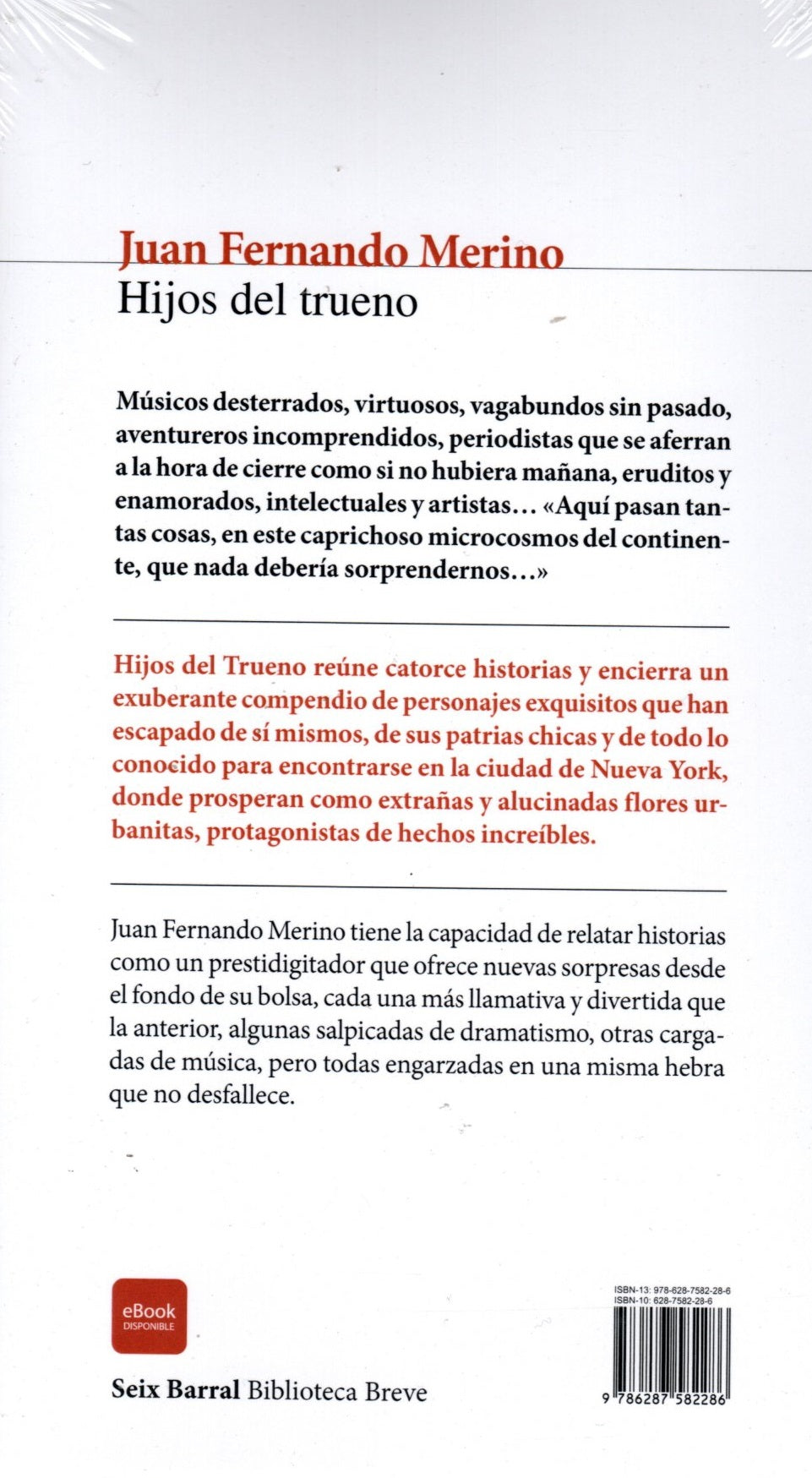 Libro Juan Fernando Merino - Hijos Del Trueno