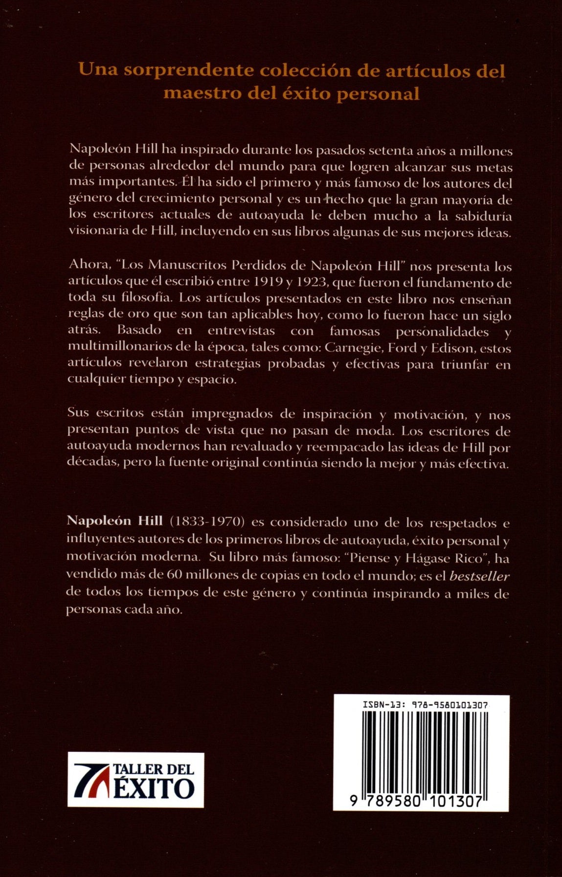 Libro Napoleon Hill - Los manuscritos perdidos de Napoleón Hill