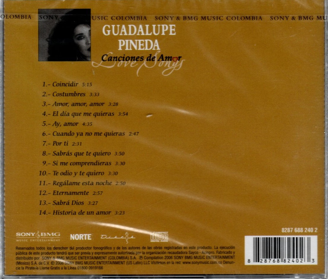 CD Canciones De Amor - Guadalupe Pineda