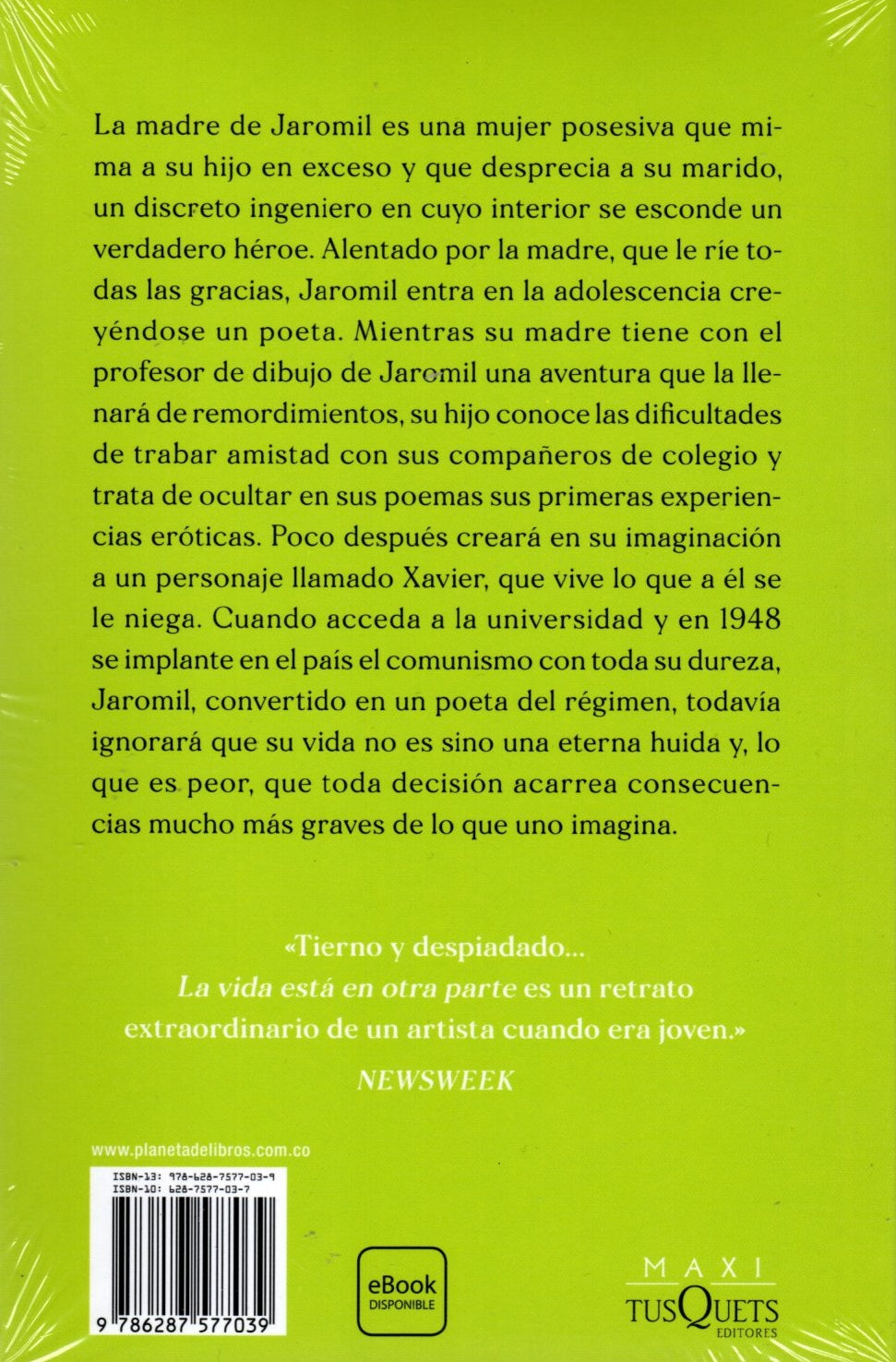 Libro Milan Kundera - La Vida Esta En Otra Parte
