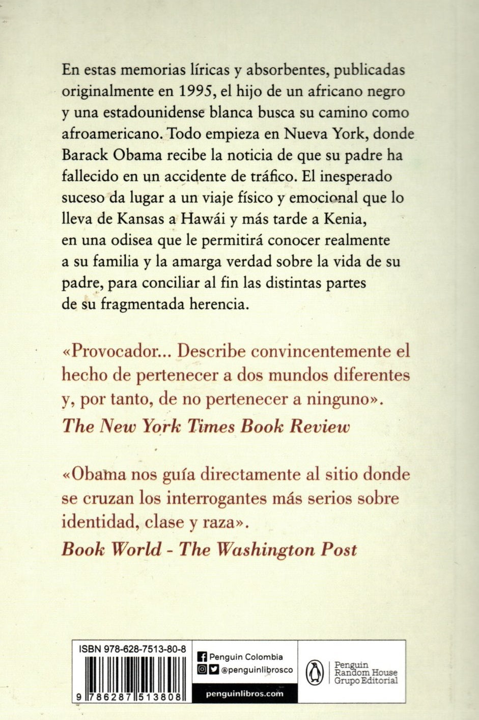 Libro Barack Obama - Los sueños de mi padre