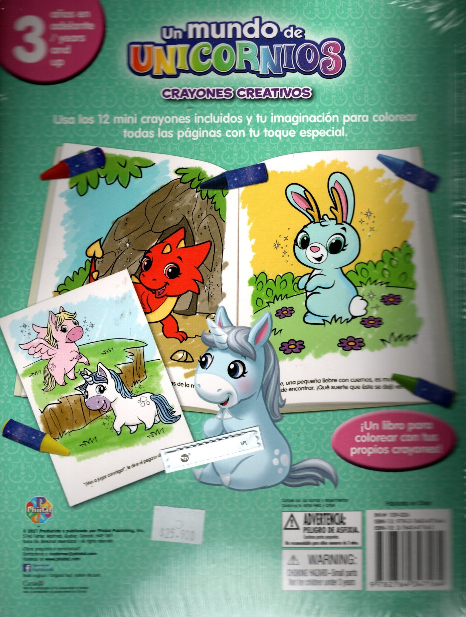 Libro Crayones creativos - Un Mundo De Unicornios