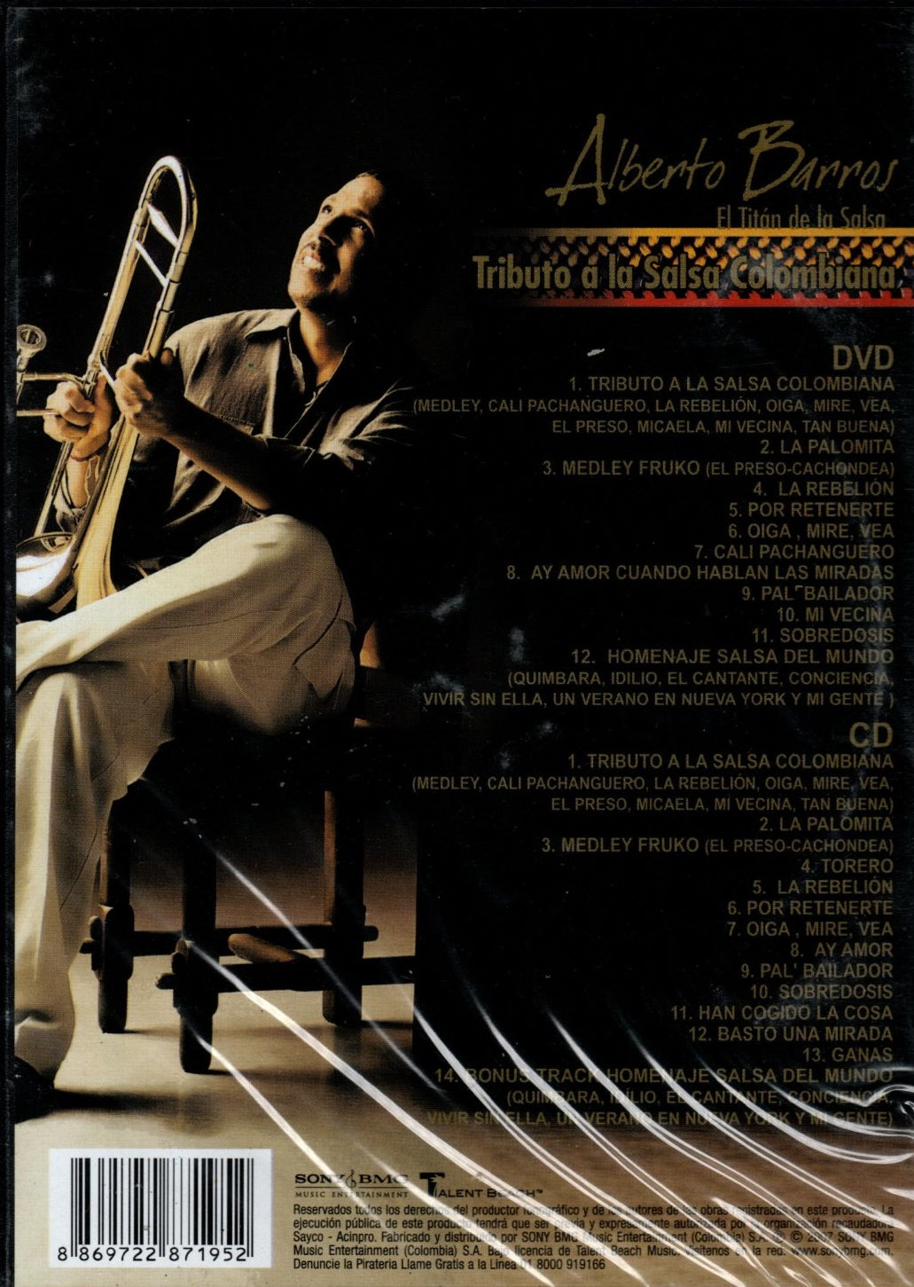 DVD+CD Tributo A La Salsa Colombiana - Alberto Barros