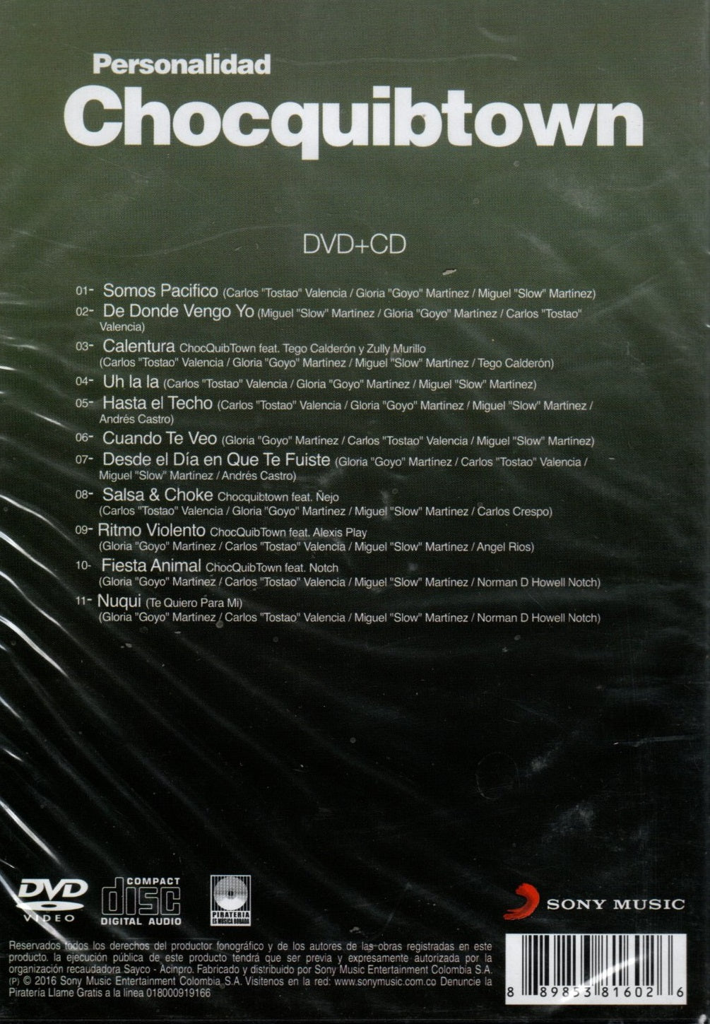 DVD+CD Colección Personalidad, Grandes Éxitos - Chocquibtown