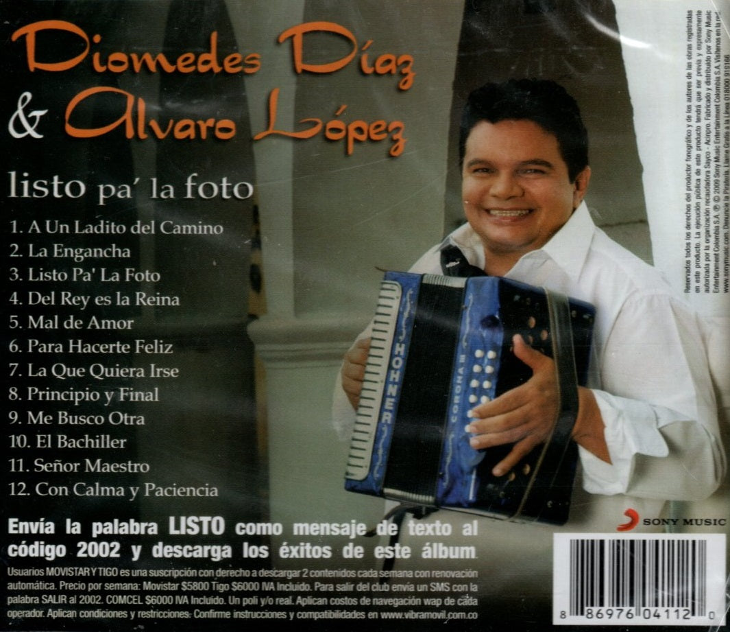CD Diomedes Diaz Y Alvaro Lopez - Listo Pa La Foto