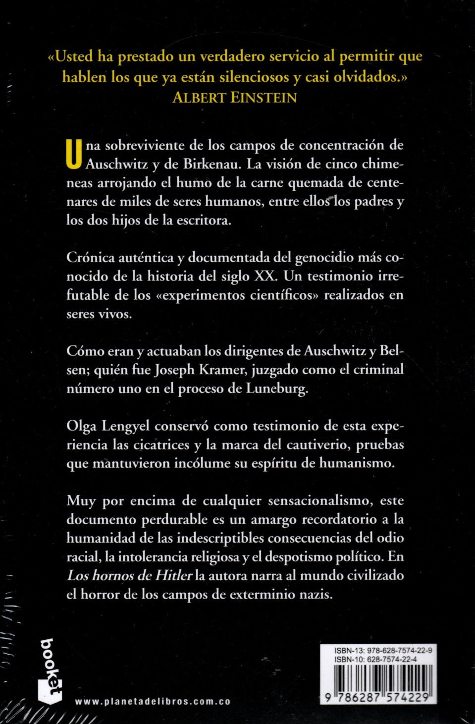 Libro Olga Lengyel - Los Hornos De Hitler