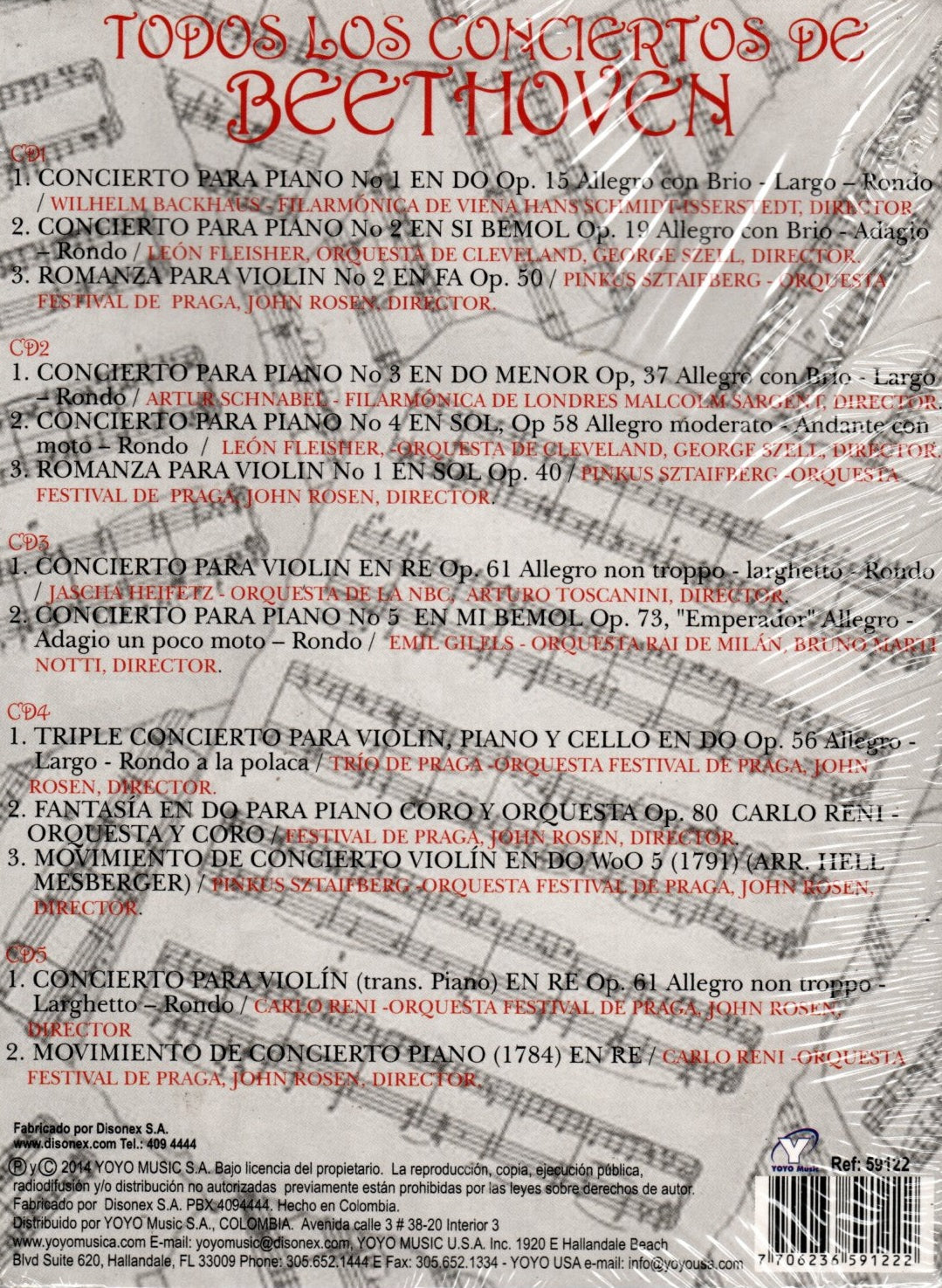 CDX5 Beethoven - Todos Los Conciertos De Bethooven